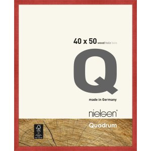 wood frame Quadrum FSC 40x50 cm red