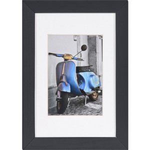 Wooden frame Umbria 10x15 cm black