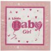 paper napkins BABY GIRL rosa