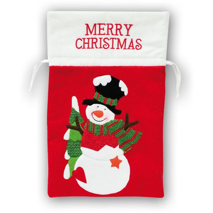 christmas bag 25x28 cm snowman