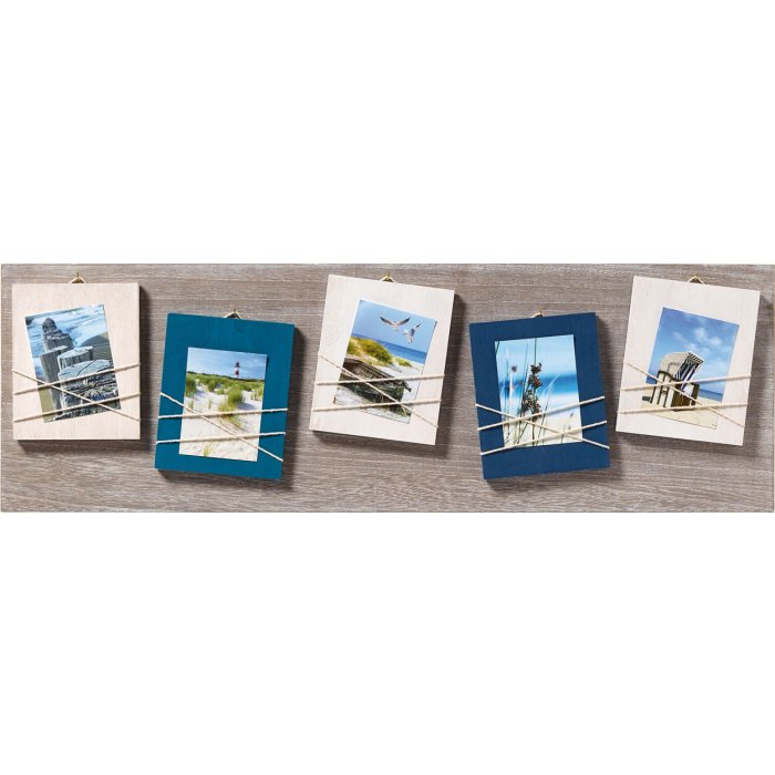 Gallery frames La Casa blue for 5 photos 8 x 11 cm