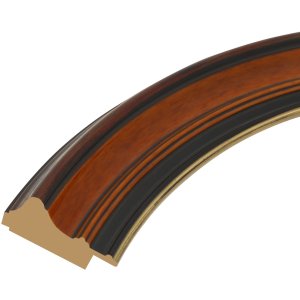 S134 plastic frame Deknudt oval gold inner edge