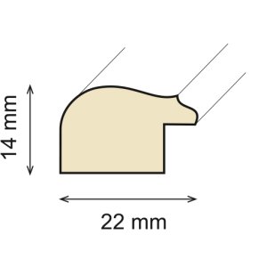 Ceanothe wooden frame Circee 10x15 cm to 60x80 cm