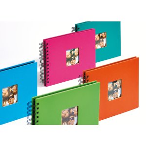 wire-o bound photo album Fun 23x17 cm and 30x30 cm 10 colour