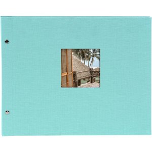 srew bound album Bella Vista Trend 39x31 cm black sides aqua