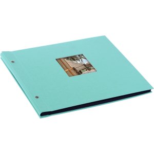 srew bound album Bella Vista Trend 39x31 cm black sides aqua