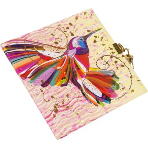 Goldbook diary Flower Hummingbird 16,5x16,5 cm 96 white...