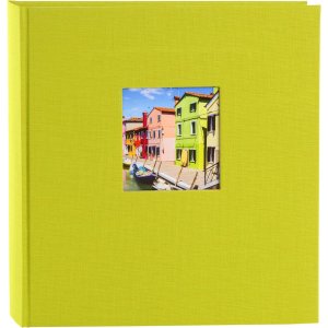 Photo Album Bella Vista green 30x31 cm black sides