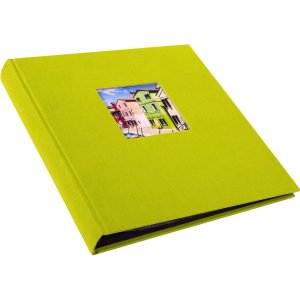 Photo Album Bella Vista green 30x31 cm black sides