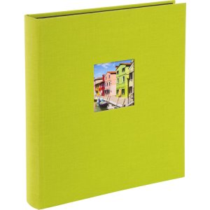 Photo Album Bella Vista green 30x31 cm black sides