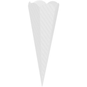 Cornet 3D wave white 41 cm