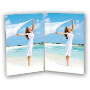 Acrylic photo frame ZEP portrait and landscape mode double frame