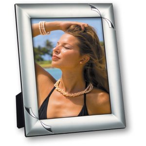 Viona metal photo frame glossy silver