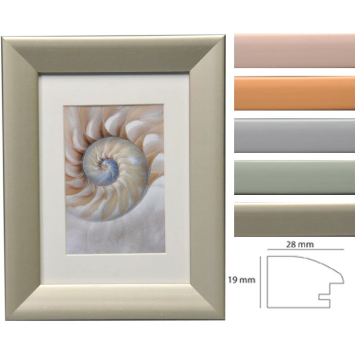 Wooden frame soft cloud with bevel cut mat