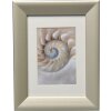 Wooden frame soft cloud with bevel cut mat