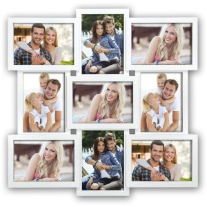 SANTANDER white gallery frame for 9 photos