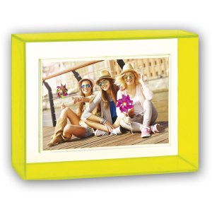 acrylic frame NEON YELLOW for 1 photo 10x15 cm