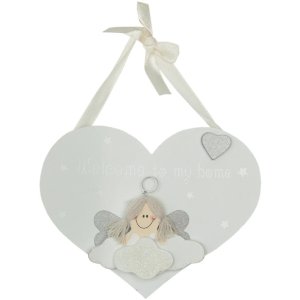 deco heart white - 6H0856 Clayre Eef