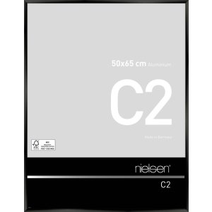 Nielse alu frame C2 Jet Polished Black 50x65 cm