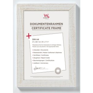 A4 certificate frame polar white Home