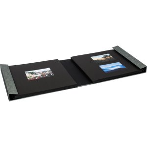 HNFD Photo Album LONA Linen 1000 photos 34,5x33 cm 168 black sides