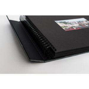 HNFD Photo Album LONA Linen 1000 photos 34,5x33 cm 168 black sides