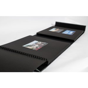 HNFD Photo Album LONA Linen 1000 photos 34,5x33 cm 168 black sides