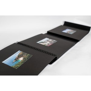 HNFD Photo Album LONA Linen 1000 photos 34,5x33 cm 168 black sides