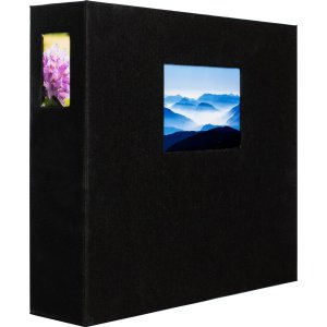 HNFD Photo Album LONA Linen 1000 photos 34,5x33 cm 168 black sides