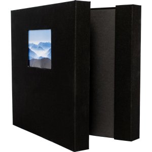 HNFD Photo Album LONA Linen 1000 photos 34,5x33 cm 168 black sides