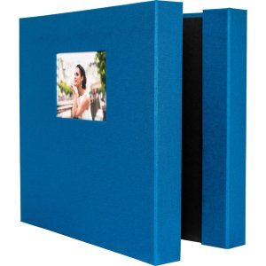 HNFD Photo Album LONA Linen 1000 photos 34,5x33 cm 168 black sides