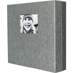 HNFD Photo Album LONA Linen 1000 photos 34,5x33 cm 168 black sides