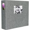 HNFD Photo Album LONA Linen 1000 photos 34,5x33 cm 168 black sides