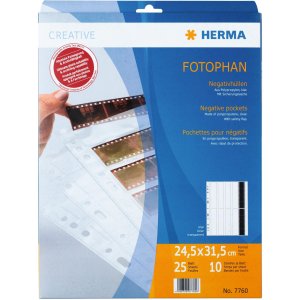 HERMA polypropylene negative sleeves clear - 10 strips...