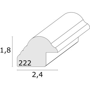 S222H3 classical wooden frame 18x24 cm
