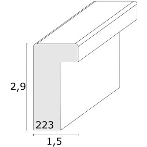 wooden frame S223K 10x15 cm white