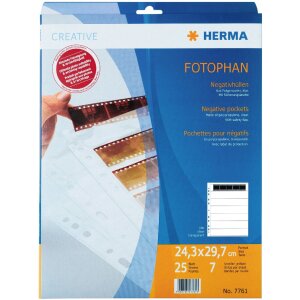 polypropylene protection pockets- 7 strips 5 negatives