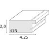 plastic frame S41N steel-silver 20x20 cm