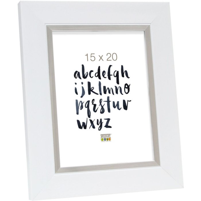 plastic frame S41N white-silver 30x45 cm