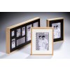 Double wooden frame 13x18 cm natural - black