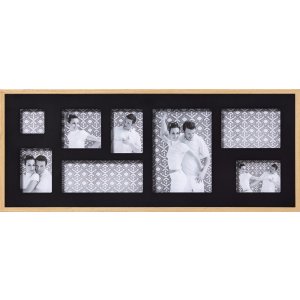 Gallery Frame Double 8 Photos natural - black