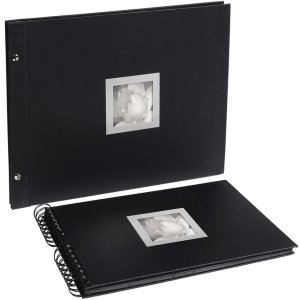 Exacompta Screw Photo Album Ceremony 40 black sides 37x29 cm