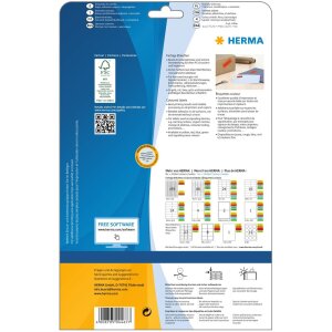 HERMA labels A4 red 70x37 mm paper matt 480 pieces