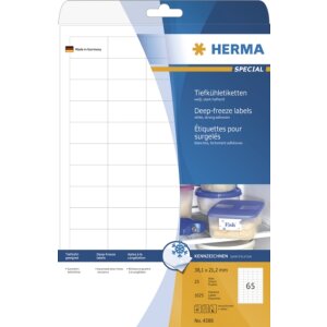 HERMA freezer labels A4 white 38,1x21,2 mm paper matt...