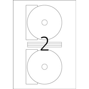 CD labels Maxi white Ø 116 A4 50 pcs.