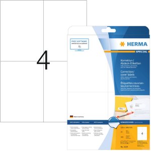 Labels white correction-cover-up 105x148 A4