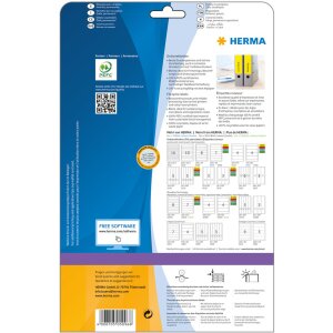 File spine labels yellow 192x61 A4 80 pcs.