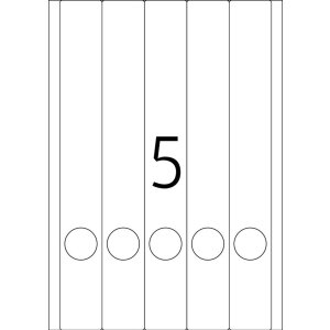 File spine labels white 38x297 A4 125 pcs.