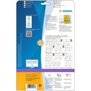 File spine labels yellow 38x297 A4 100 pcs.