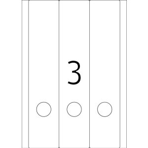 File spine labels white 61x297 A4 75 pcs.